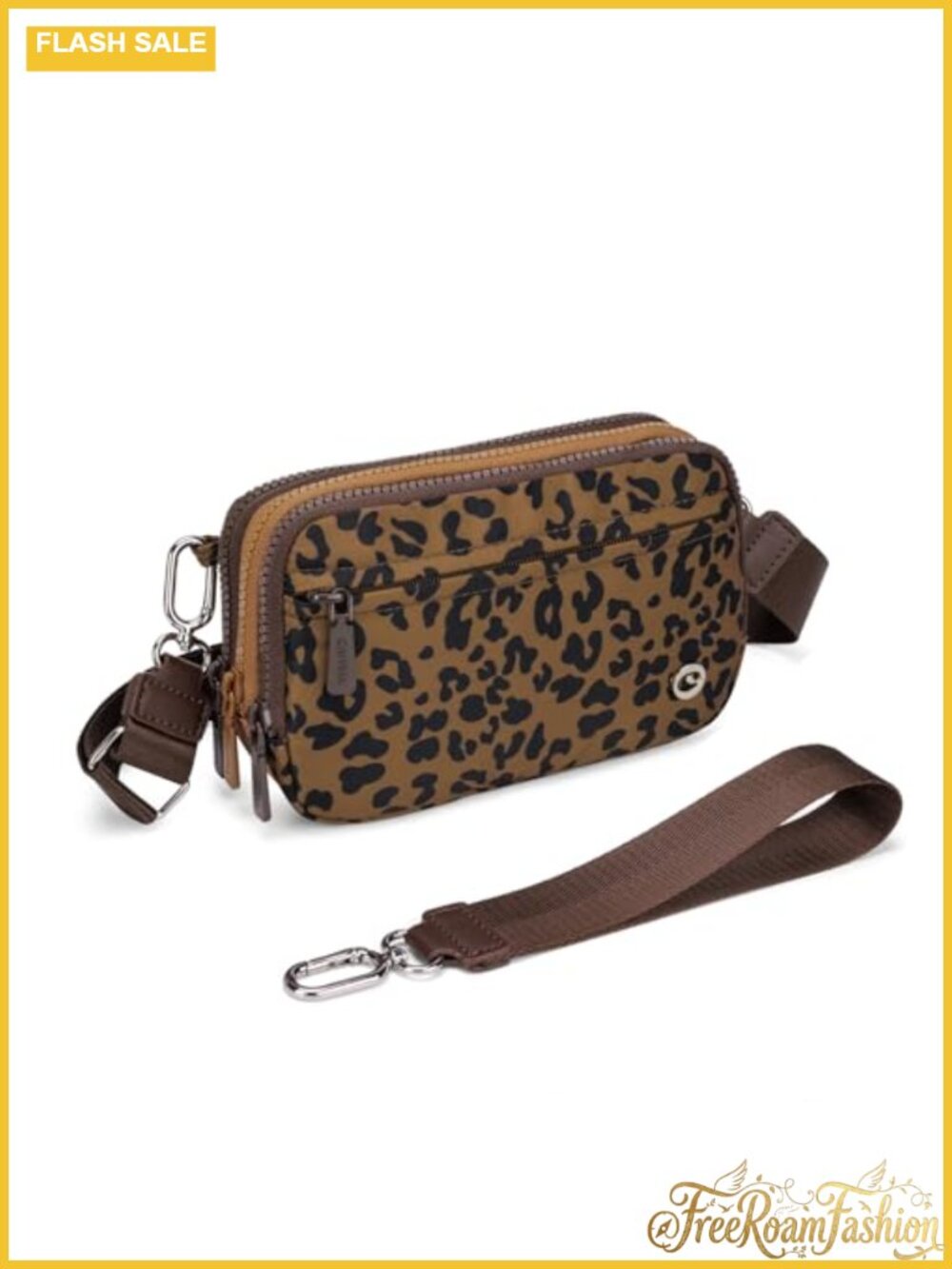 Nylon Wristlet Crossbody Bag 3-in-1 Convertible Mini Purse Travel